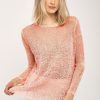 AVANT TOI Linen Pullover Sweater With Studs In Mandarancio | Knitwear