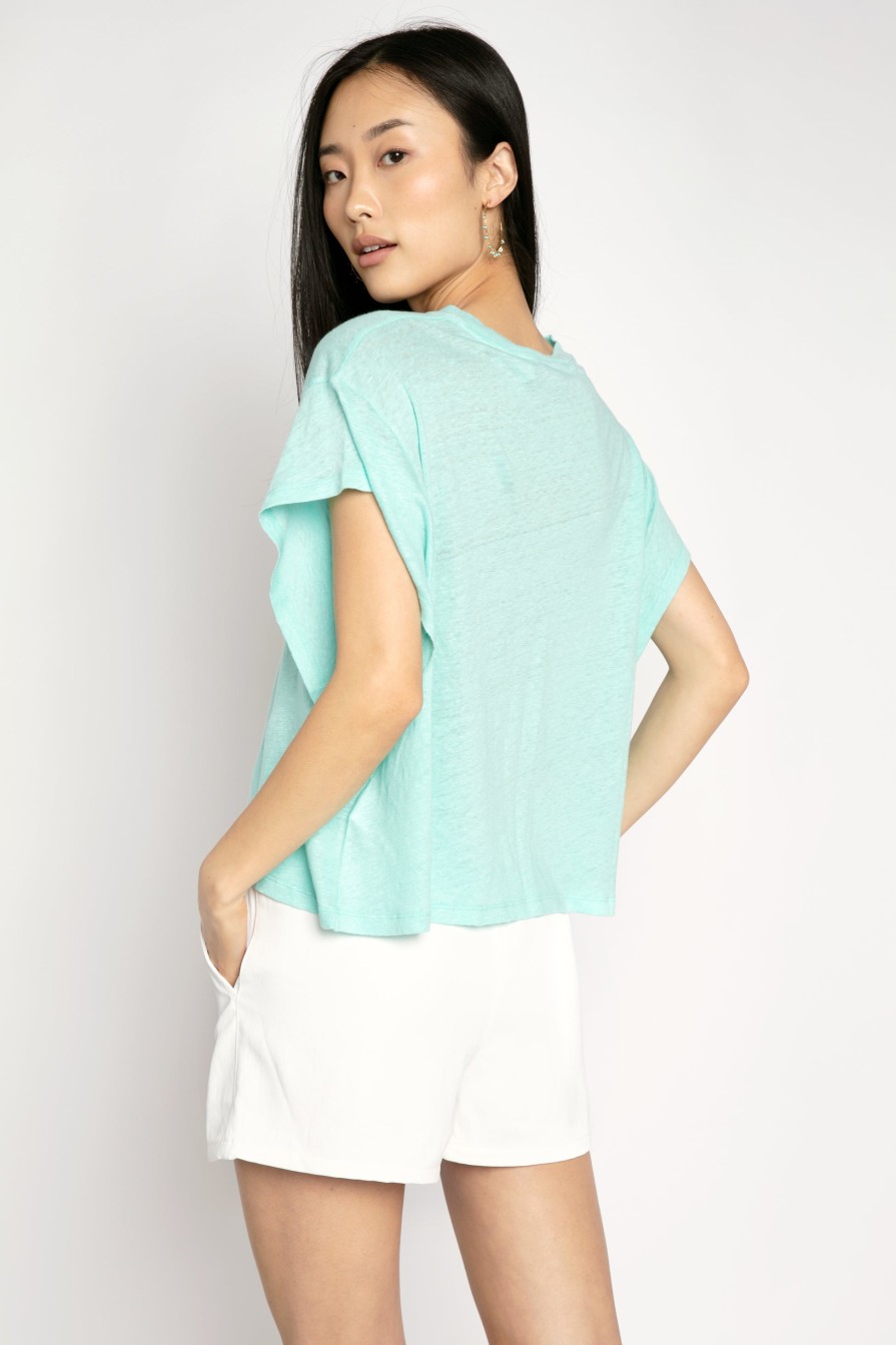 IRO Oster T-Shirt Top In Blue Lagoon | Loungewear