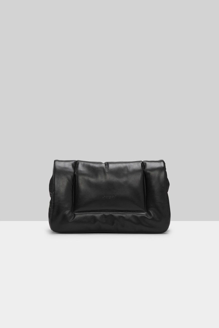 MARSÈLL Cornice Leather Clutch Bag In Black | Bags