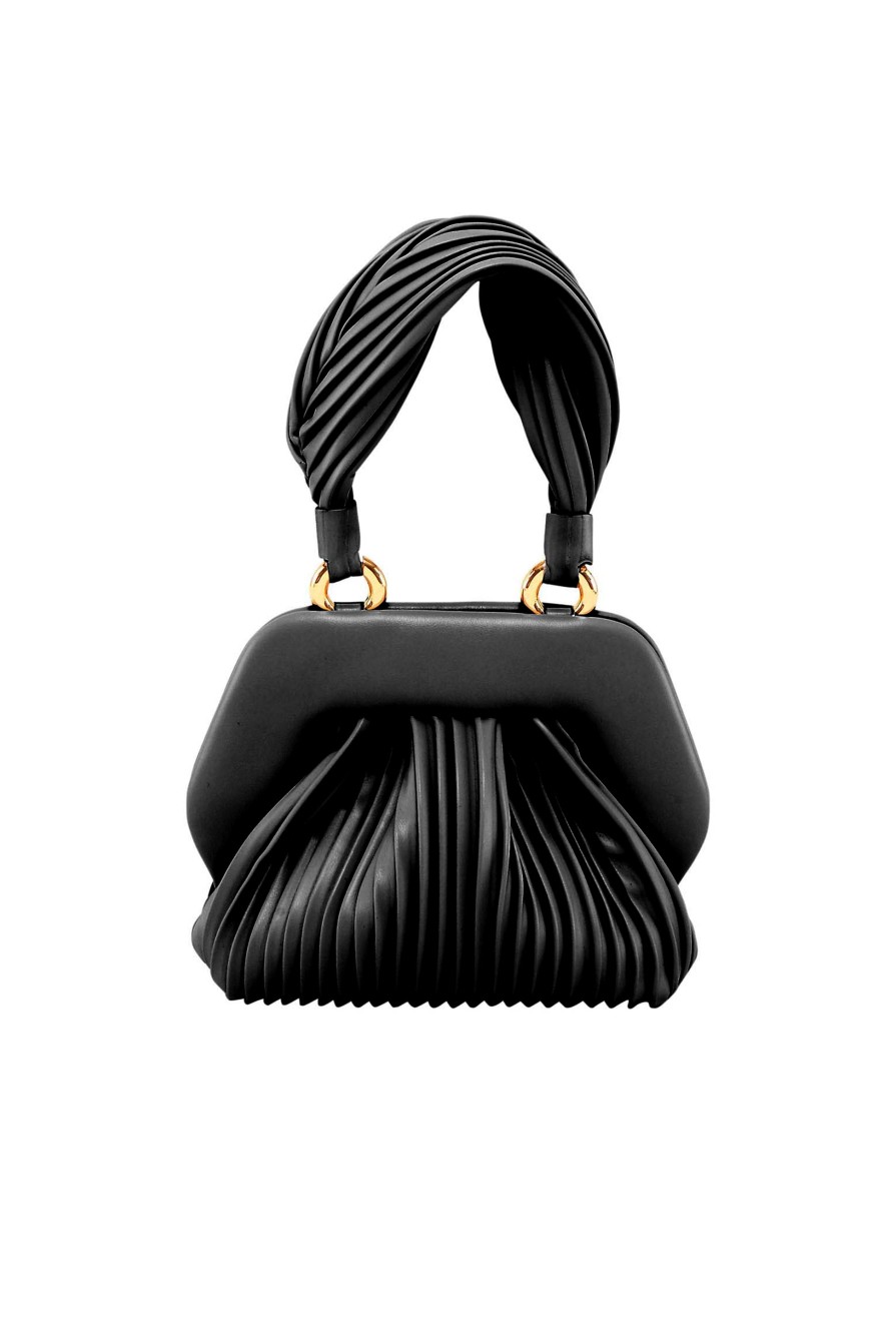 THEMOIRè Gea Plisse Bag In Black | Bags