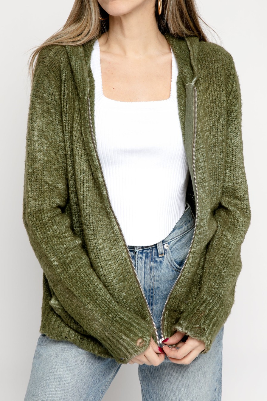 AVANT TOI Hooded Brushed Bio Cotton Blend Cardigan | Avant Toi - T. Boutique | Loungewear