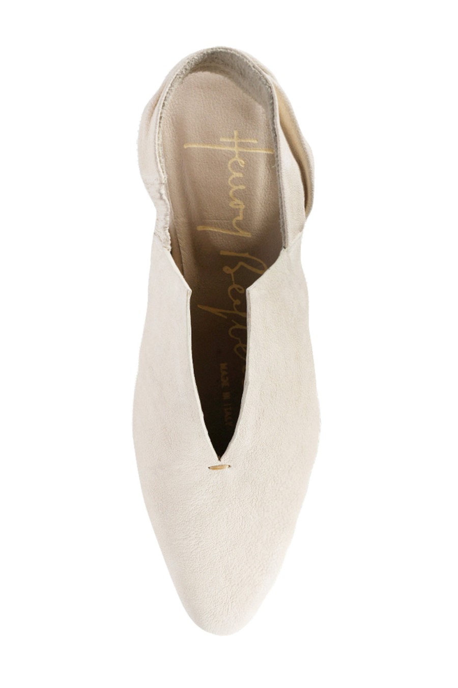 HENRY BEGUELIN Slingback Leather Mule In Grattato Gesso | Flats