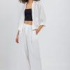 TANDEM Wide Leg Trouser Pant In White | Bottoms