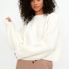 FORTE FORTE Carded Wool Cropped Kimono Sweater In Candor | Knitwear