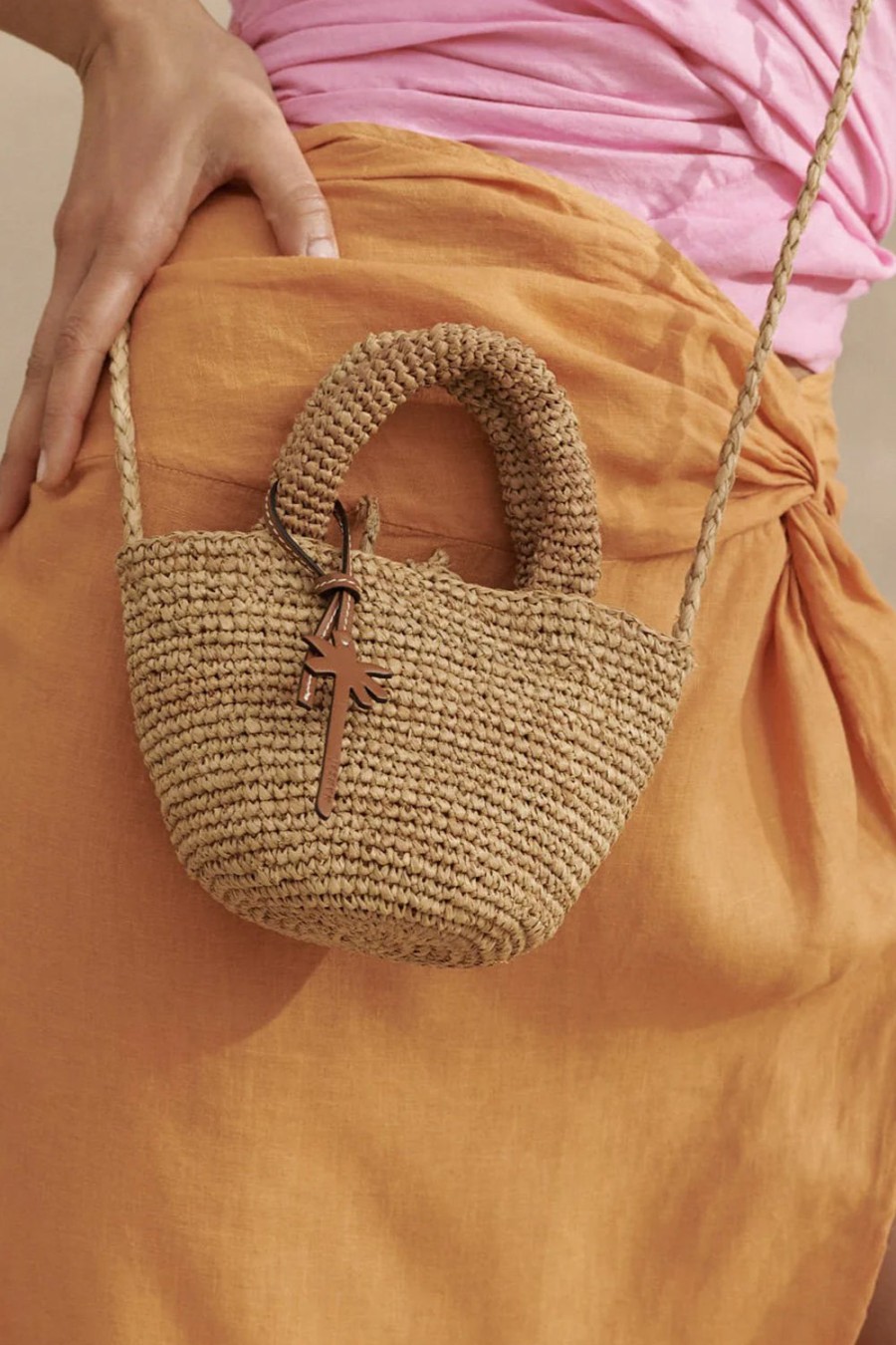 MANEBÍ Mini Summer Bag In Natural Tan Raffia | Bags