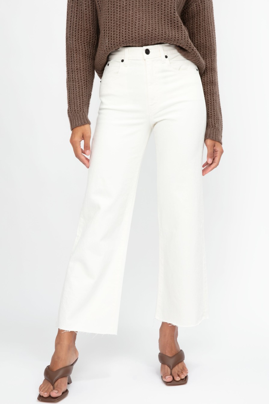 SLVRLAKE Grace Crop Jean In White White | Bottoms