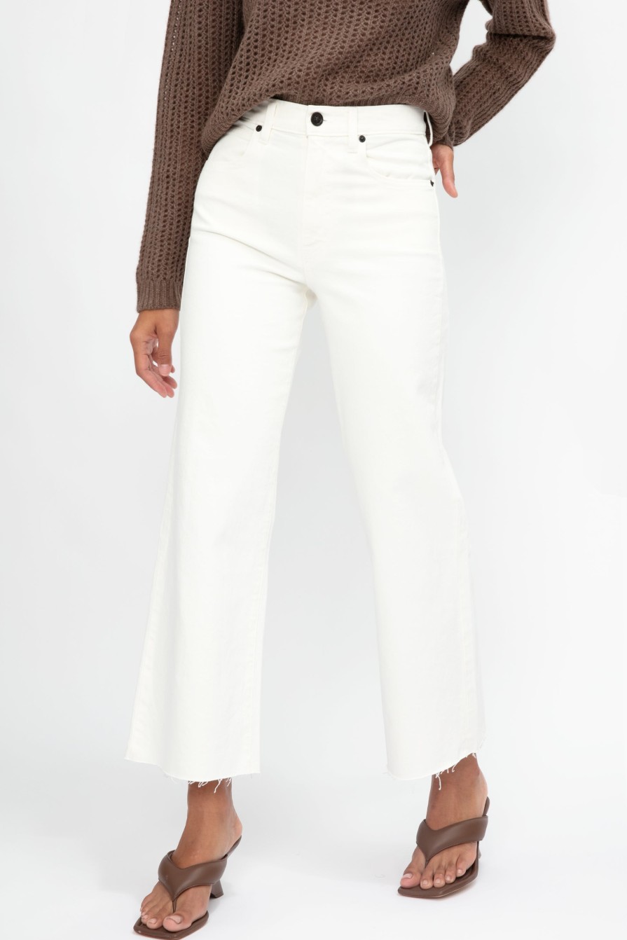 SLVRLAKE Grace Crop Jean In White White | Bottoms