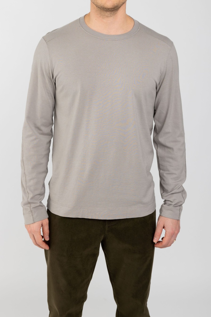 TRANSIT Long Sleeve T-Shirt In Stone | Tops