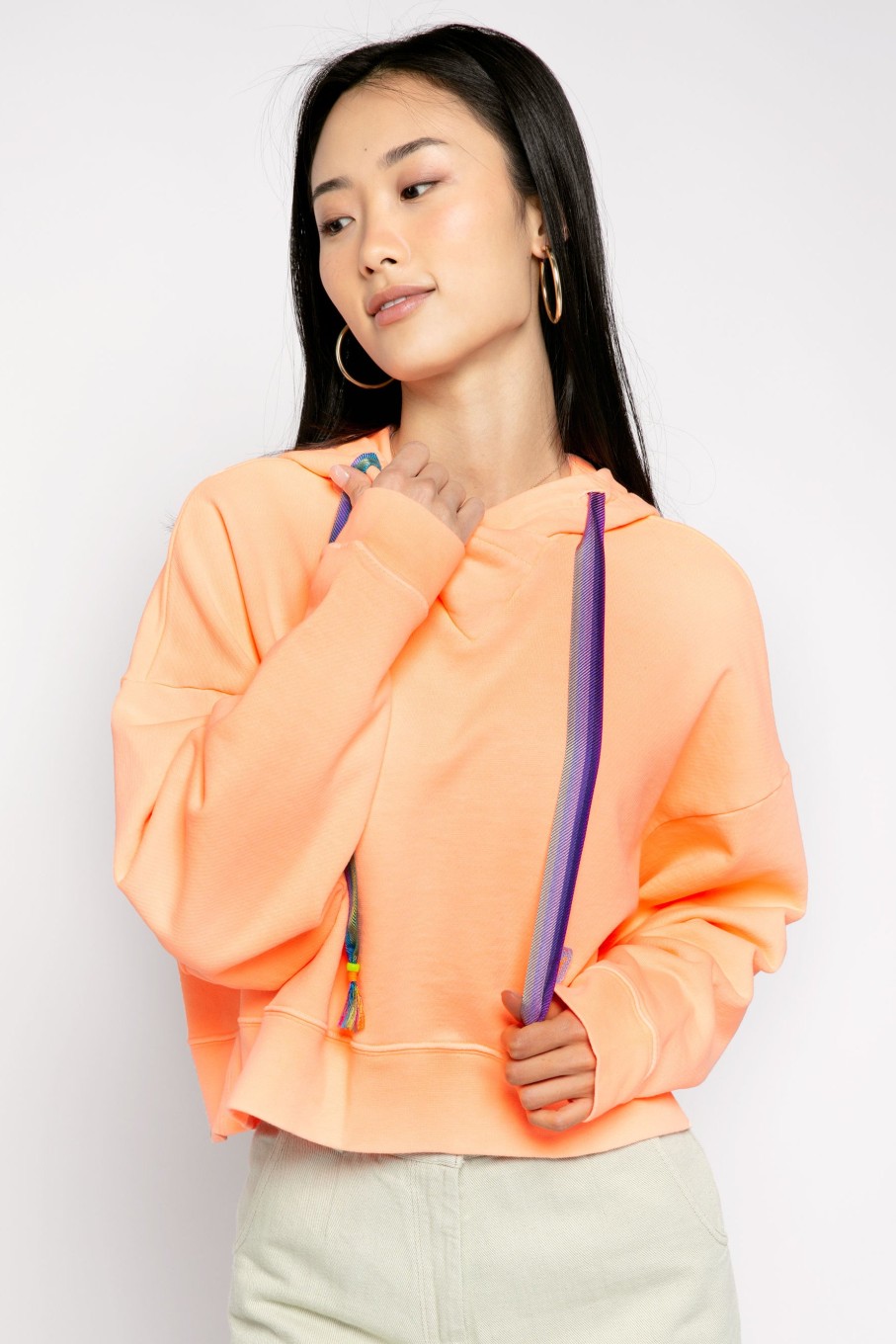 FORTE FORTE Buy Fleece Cotton Hoodie In Orange | Forte Forte - T. Boutique | Loungewear