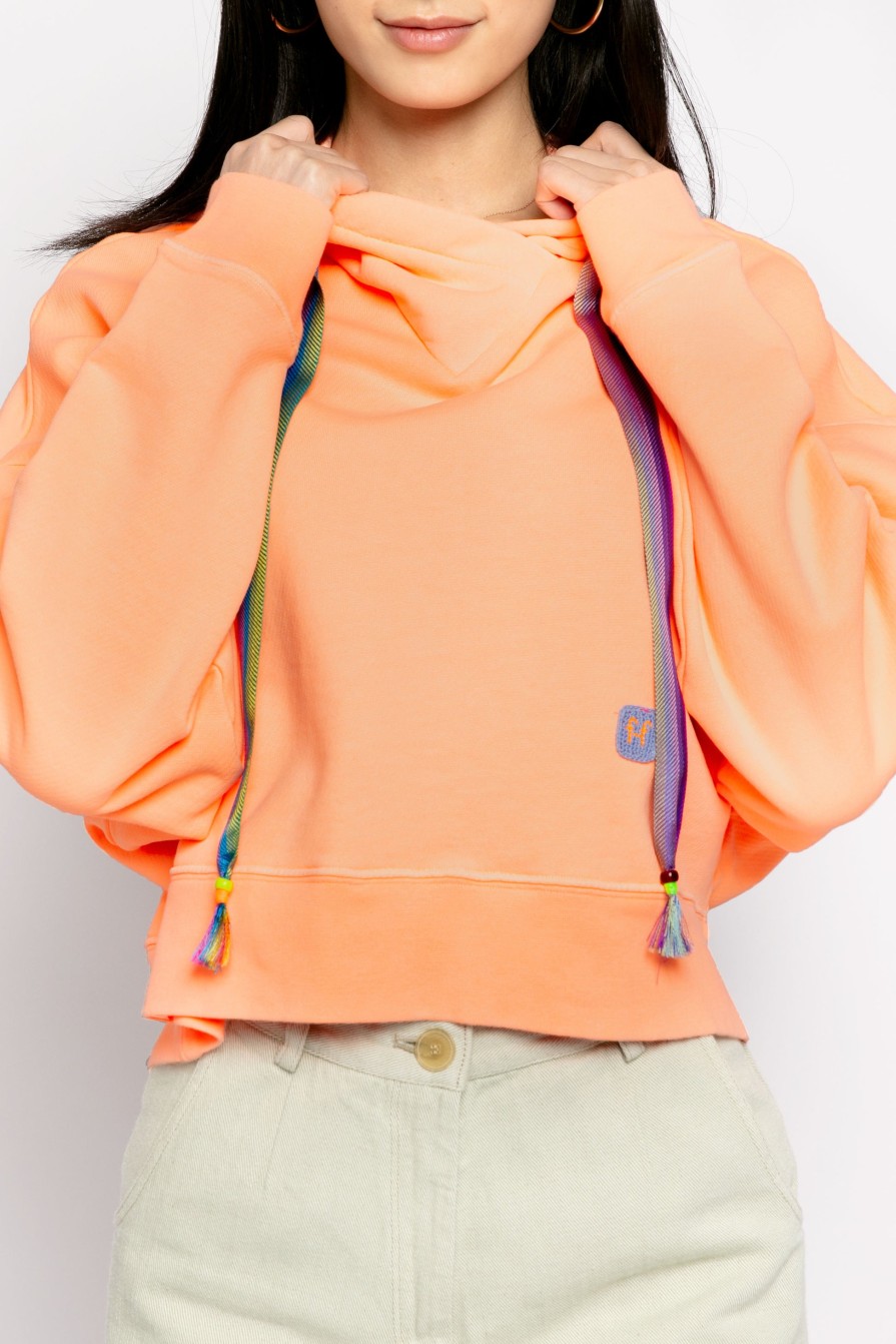 FORTE FORTE Buy Fleece Cotton Hoodie In Orange | Forte Forte - T. Boutique | Loungewear