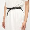 ISABEL BENENATO Slim Leather Belt In Black | Belts