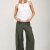 MAX MARA LEISURE Teseo Satin Jersey Cargo Pant In Dark Green | Bottoms