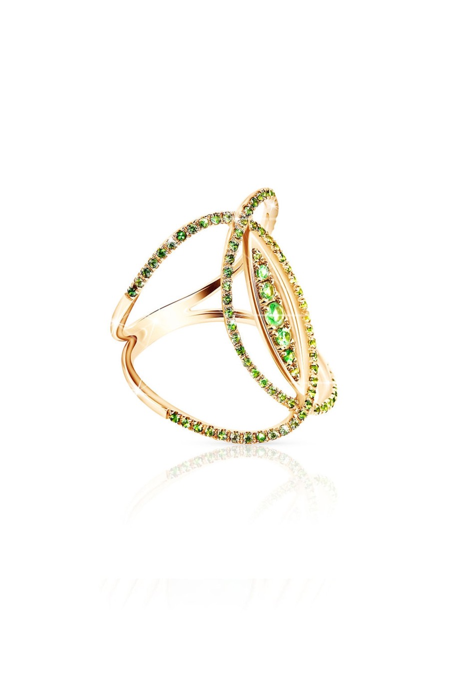 L.A. STEIN Tsavorite Marquis Ring In 18K Yellow Gold | Jewelry