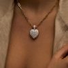 VELINA Diamond Heart Pendant In 18K Gold | Jewelry