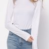 L'AGENCE Tess Long Sleeve Tee In White | L'Agence - T. Boutique | Loungewear