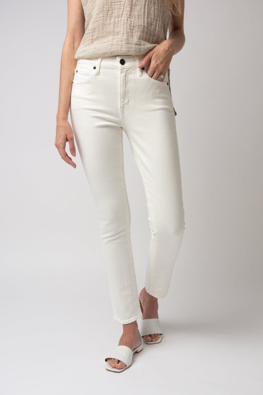 SLVRLAKE Lou Lou Jeans In White | Slvrlake - T. Boutique | Bottoms