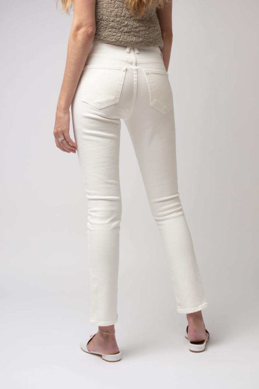 SLVRLAKE Lou Lou Jeans In White | Slvrlake - T. Boutique | Bottoms