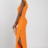 FRAME Mixed Rib Cut Out Skirt In Bright Tangerine | Bottoms