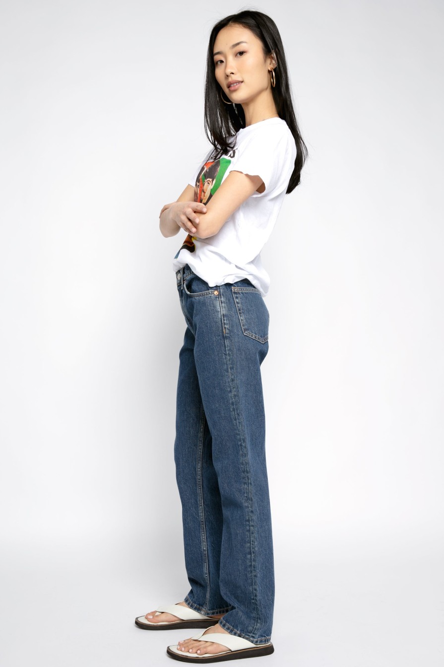 RE/DONE 70S Straight Jean In Rustic Indigo | Re/Done - T. Boutique | Bottoms