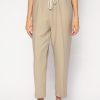 FORTE FORTE Sand-Washed Drawstring Pants In Khaki | Forte Forte - T. Boutique | Bottoms