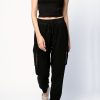 ATM Cotton Gauze Pull On Cargo Pant In Black | Atm - T. Boutique | Bottoms