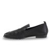 HENRY BEGUELIN Old Iron Ricamo Leather Loafer In Nero | Flats