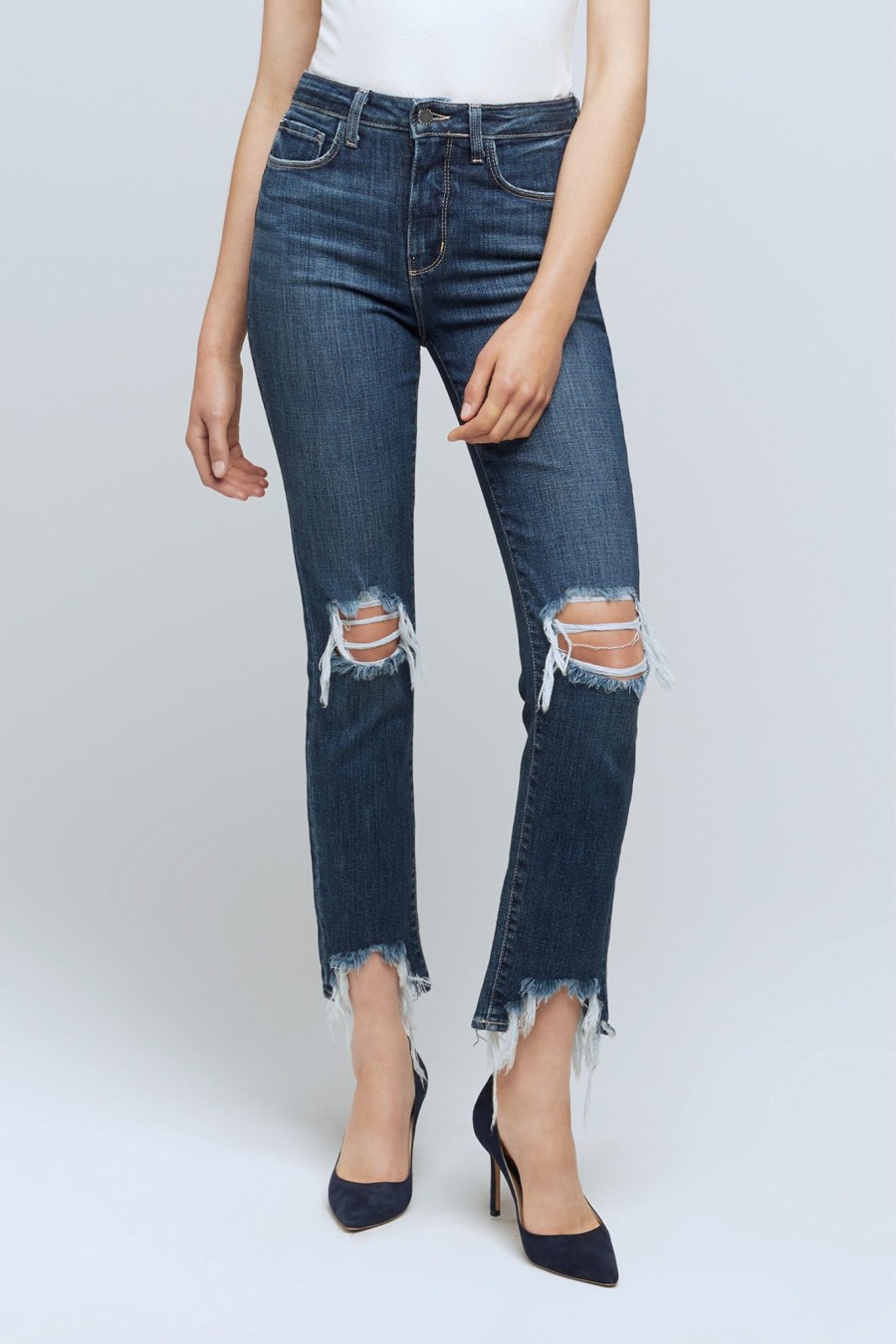 L'AGENCE High Line Skinny Jean In Destroyed Encina | L'Agence - T. Boutique | Bottoms