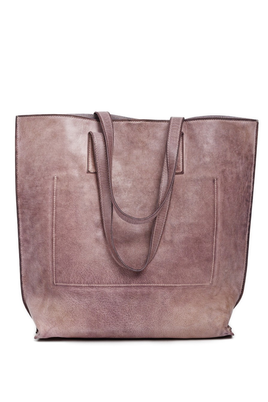 GIORGIO BRATO Leather Tote Bag In Blush | Bags