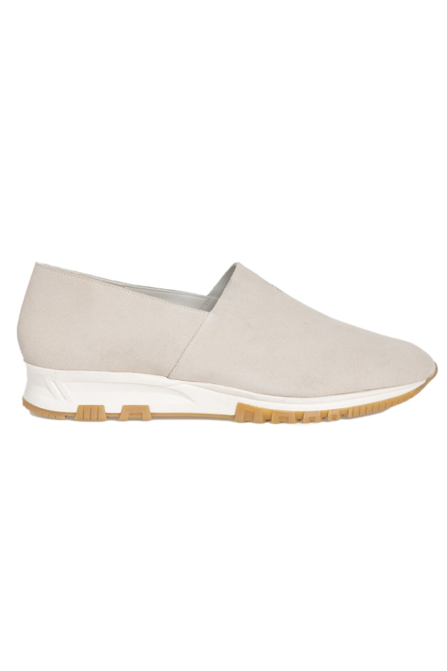 HENRY BEGUELIN Goat Suede Leather Shoe In Ghiaccio | Shoes