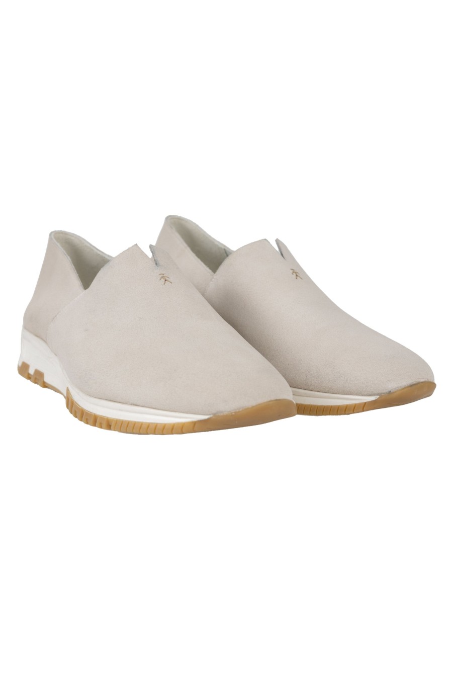 HENRY BEGUELIN Goat Suede Leather Shoe In Ghiaccio | Shoes