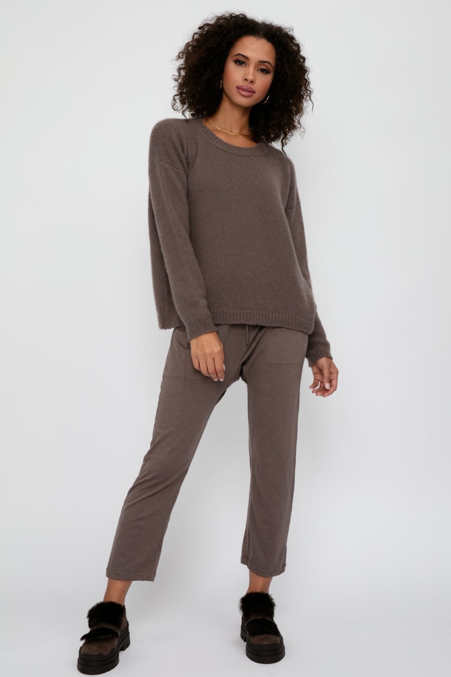 PRIVATE 0204 Cool Cashmere Jersey Jogger In Choco | Bottoms