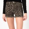 GOOD AMERICAN Cut Off Short In Sage Leopard | Good American - T. Boutique | Bottoms