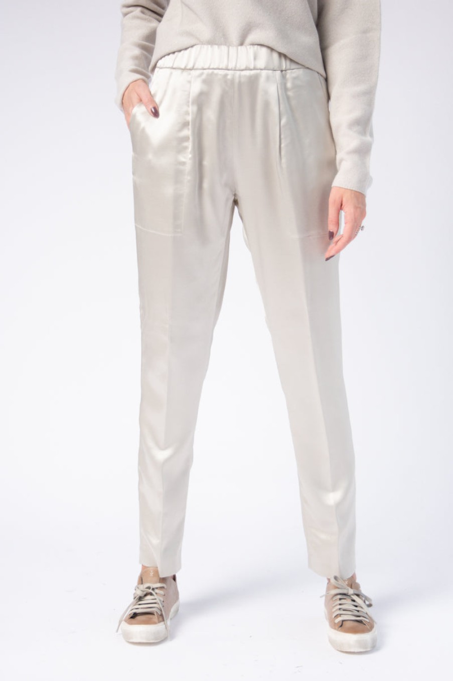 FABIANA FILIPPI Spello Jogger Trouser In Champagne | Fabiana Filippi - T. Boutique | Bottoms