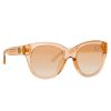 LINDA FARROW Madi Oversized Sunglasses In Peach | Eyewear