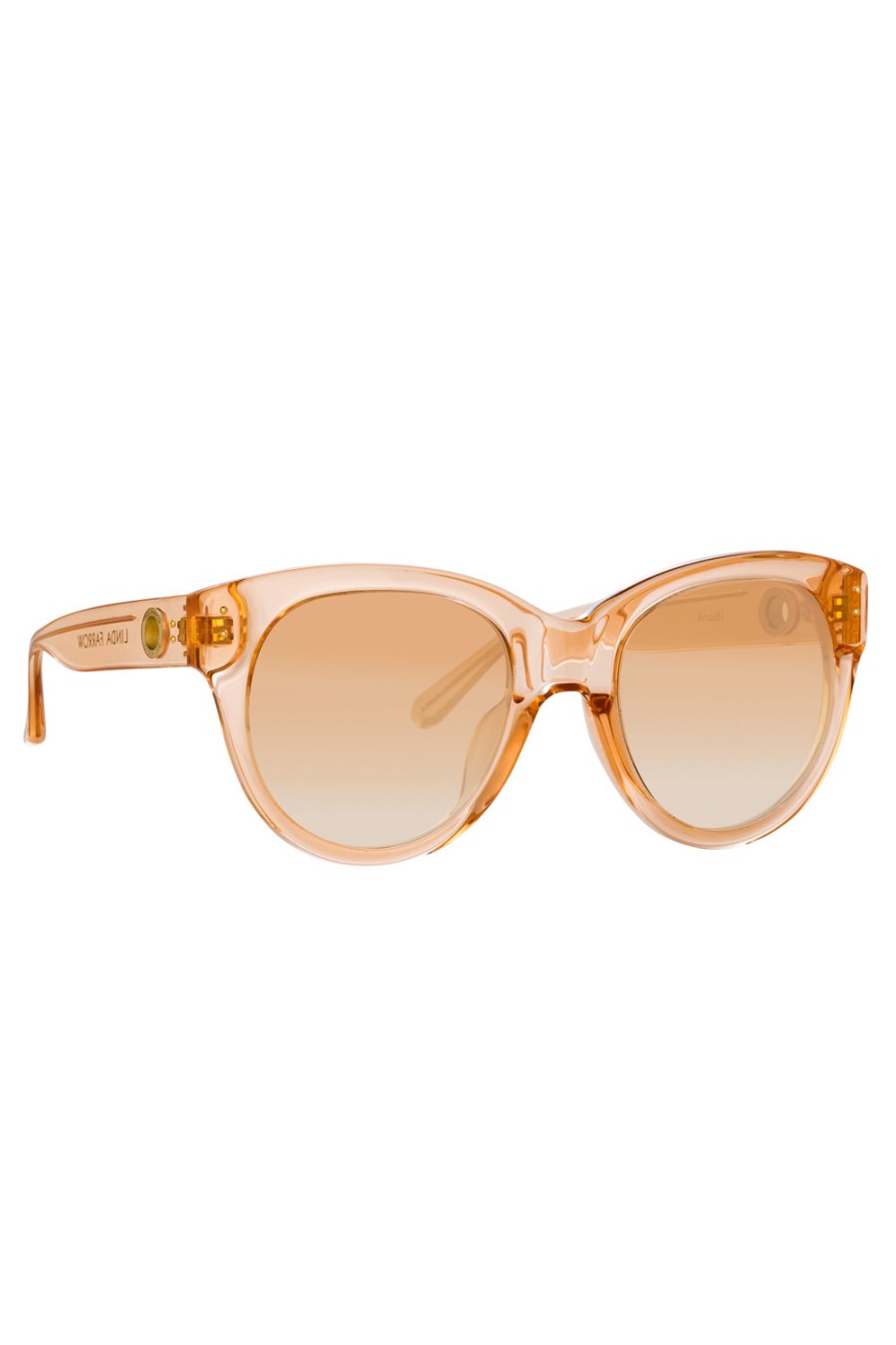 LINDA FARROW Madi Oversized Sunglasses In Peach | Eyewear