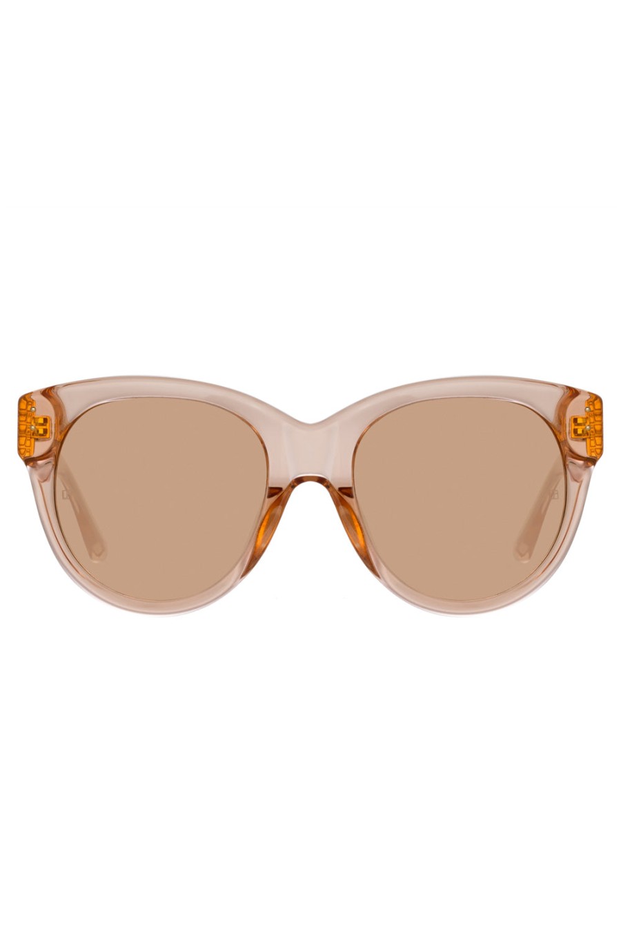 LINDA FARROW Madi Oversized Sunglasses In Peach | Eyewear