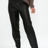 GENTRYPORTOFINO Cropped Leather Pant In Black | Bottoms