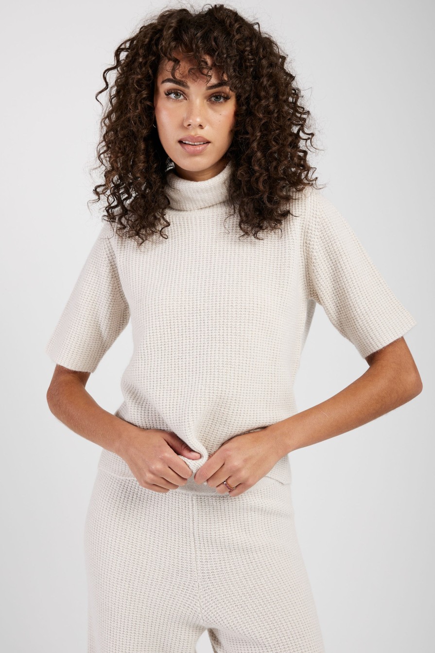 FABIANA FILIPPI Platinum And Mohair Sweater In Dune | Knitwear