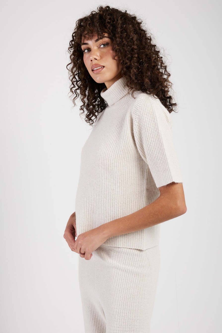 FABIANA FILIPPI Platinum And Mohair Sweater In Dune | Knitwear