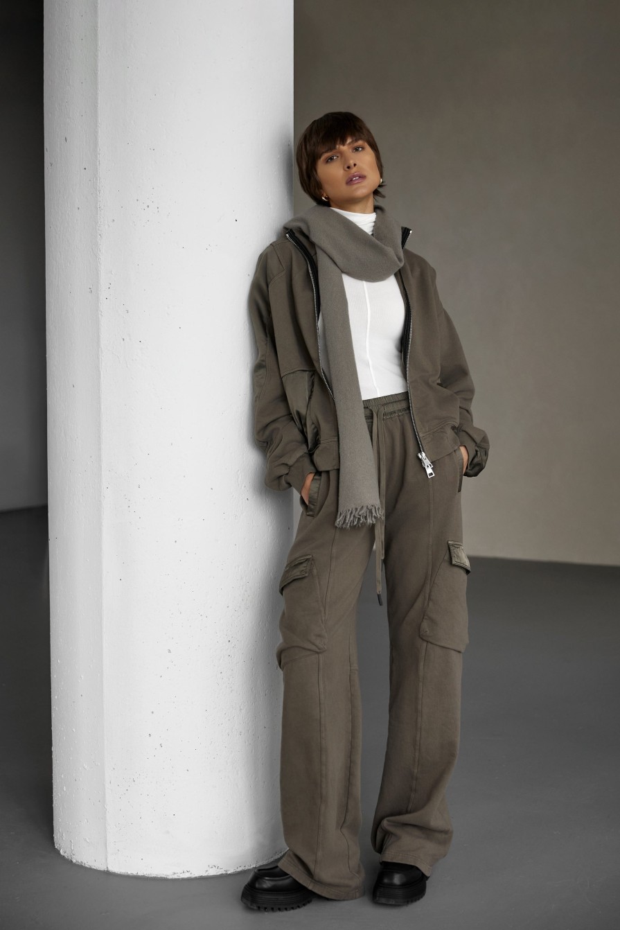 ANDREA YA'AQOV Relaxed Cargo Pant In Taupe | Bottoms