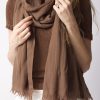 PRIVATE 0204 Open Cashmere Scarf In Cocoa | Private 0204 - T. Boutique | Scarves