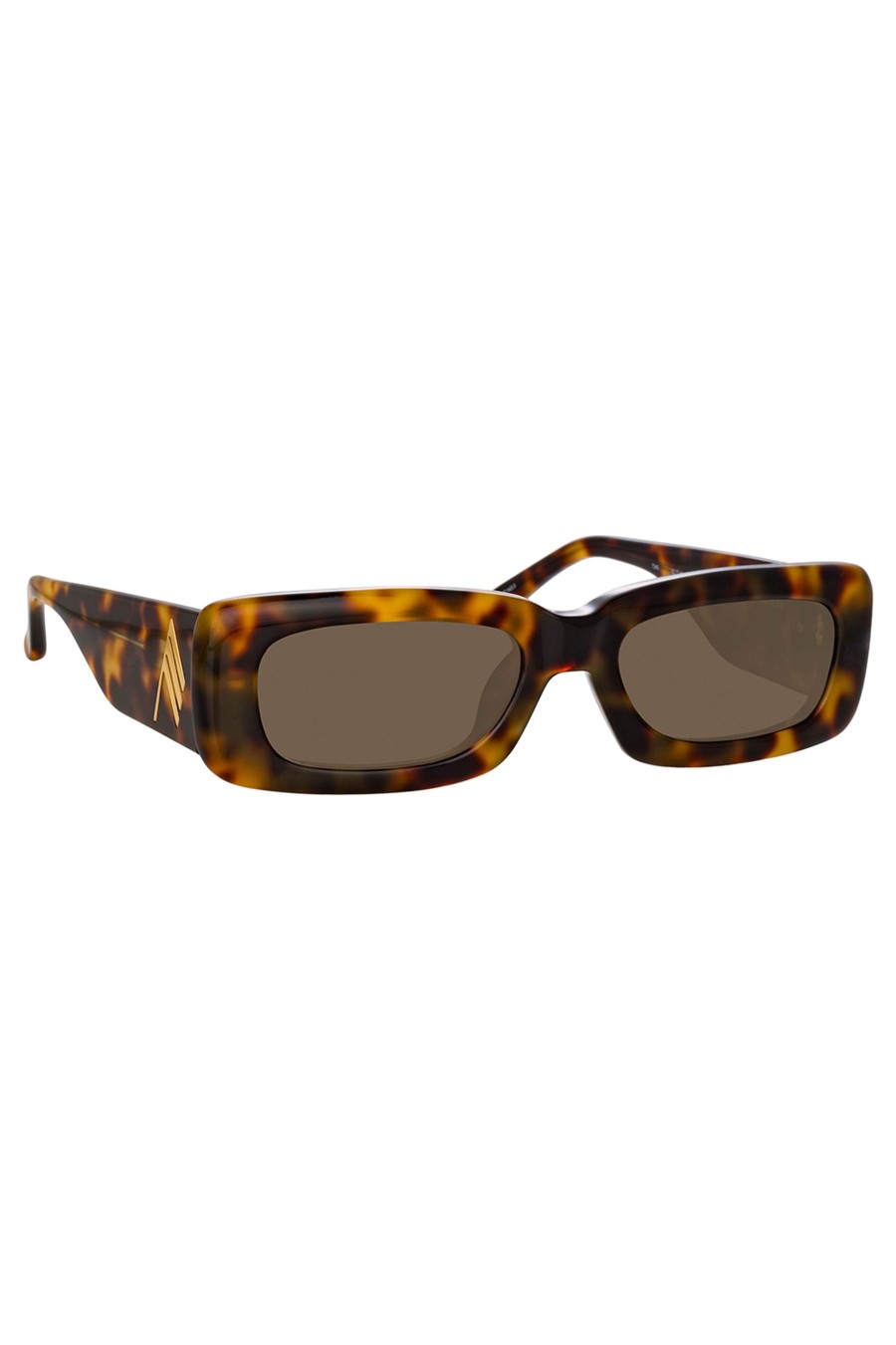 LINDA FARROW The Attico Mini Marfa Sunglasses In Tortoiseshell | Eyewear