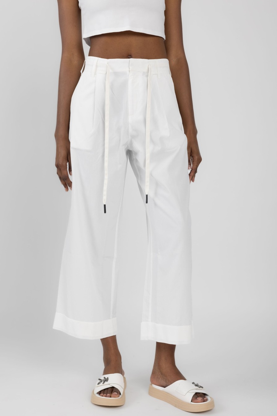 ANDREA YA'AQOV Cropped Pant In White | Bottoms