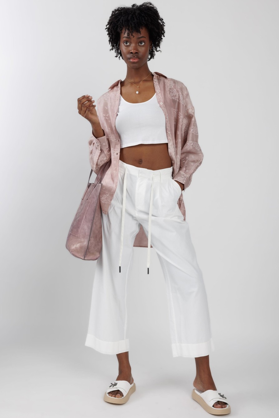 ANDREA YA'AQOV Cropped Pant In White | Bottoms