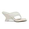 GIA BORGHINI Gia 6 Leather Thong Sandal In Ivory | Heels