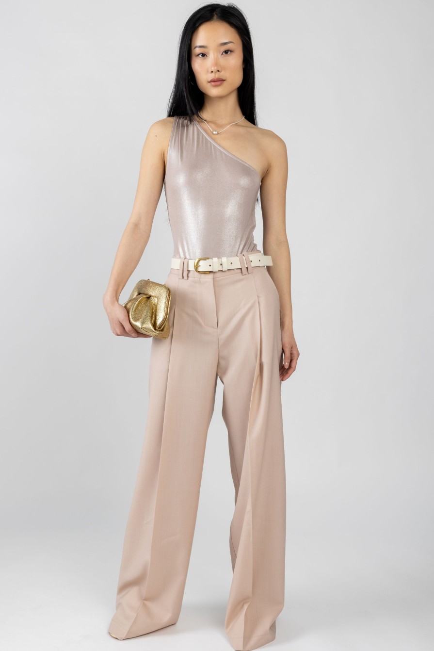 AERON Wellen Wide Leg Trouser Pant In Pale Rose | Bottoms