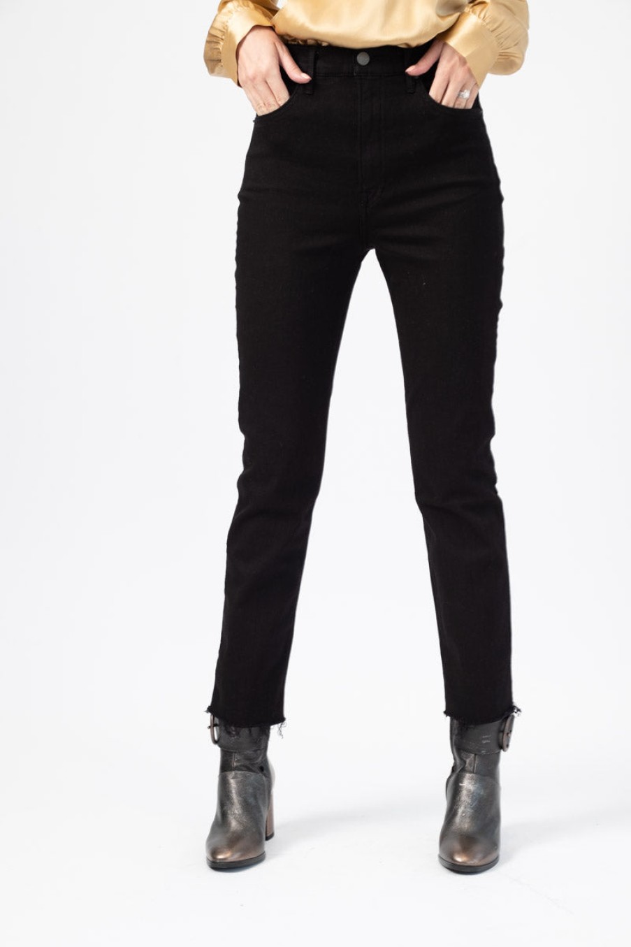 GRLFRND Reed High Waist Skinny Jeans In Black Magic Woman | Grlfrnd - T. Boutique | Bottoms