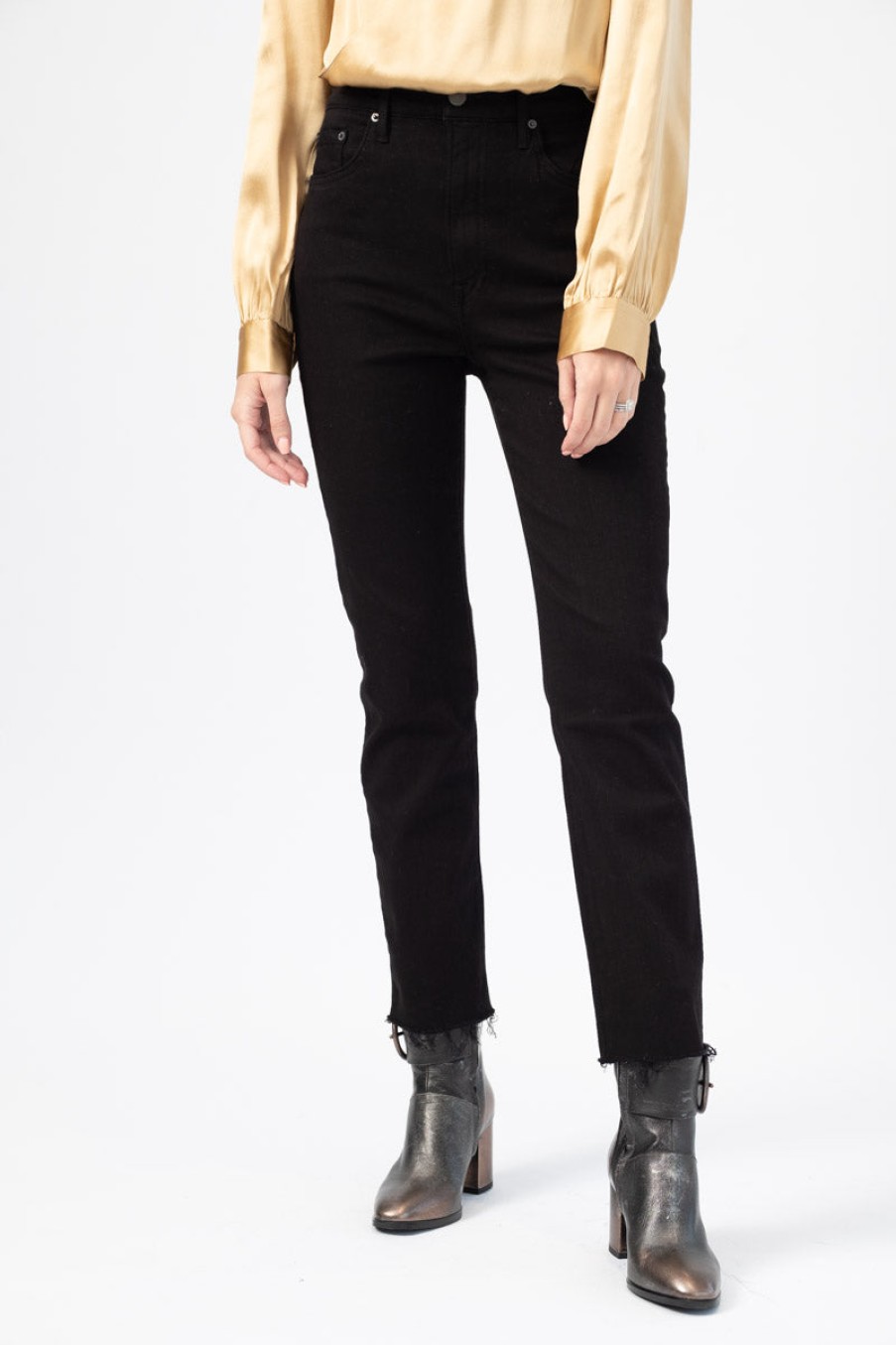 GRLFRND Reed High Waist Skinny Jeans In Black Magic Woman | Grlfrnd - T. Boutique | Bottoms