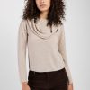 GENTRYPORTOFINO Cowl Neck Cashmere Sweater In Beige | Knitwear