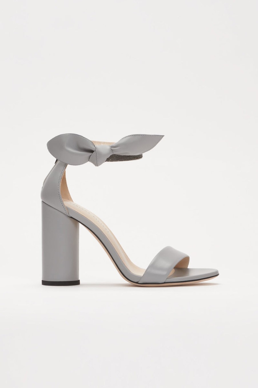 FABIANA FILIPPI Ester Heeled Leather Sandals In Rock Grey | Fabiana Filippi - T. Boutique | Heels